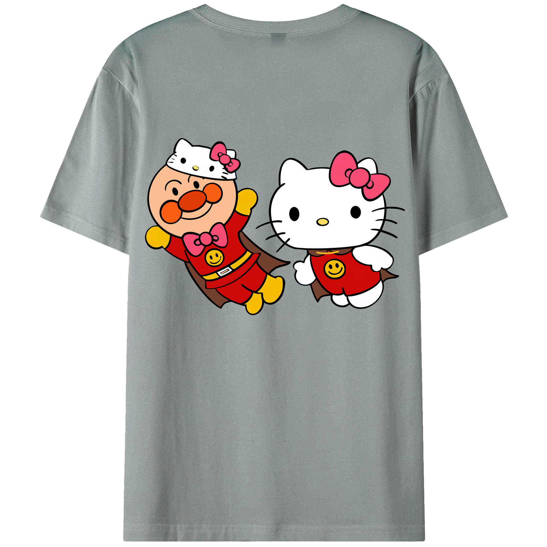 （画像用） アンパンマン Anpanman 綿100％ メンズ半袖Tシャツ（バックプリント） 通気性